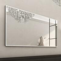 Bílé obdélníkové LED zrcadlo s osvětlením 100×70 cm – Nimco ZP 13004VX | Více -