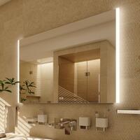 Bílé obdélníkové LED zrcadlo 80×70 cm – Nimco ZP 11003VX | Více -