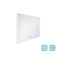 LED zrcadlo 800x700 se dvěma dotykovými senzory OBDELNÍKOVÁ - OSTRÉ ROHY | Více -