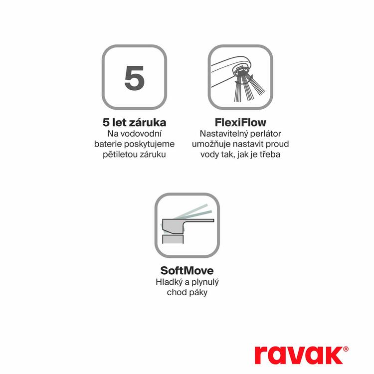 PU 014.21BLM Umyvadlová stojánková baterie 190 mm bez výpusti, černá matná