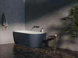 Vana Freedom Corner II Tec 175x86 L, volně stojící, Deepsea Blue/bílá, krytka odtoku bílá/černá/chrom | Více -