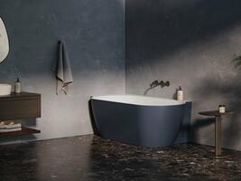 Vana Freedom Corner II Tec 175x86 L, volně stojící, Deepsea Blue/bílá, krytka odtoku bílá | Více - 