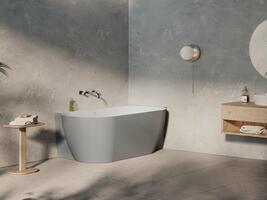 Vana Freedom Corner II Tec 175x86 P, volně stojící, Smoke Grey/bílá, krytka odtoku bílá | Více - 