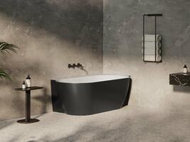 Vana Freedom Corner II Tec 175x86 P, volně stojící, černá/bílá, krytka odtoku černá | Více -