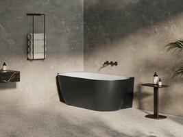 Vana Freedom Corner II Tec 175x86 L, volně stojící, černá/bílá, krytka odtoku černá | Více - 