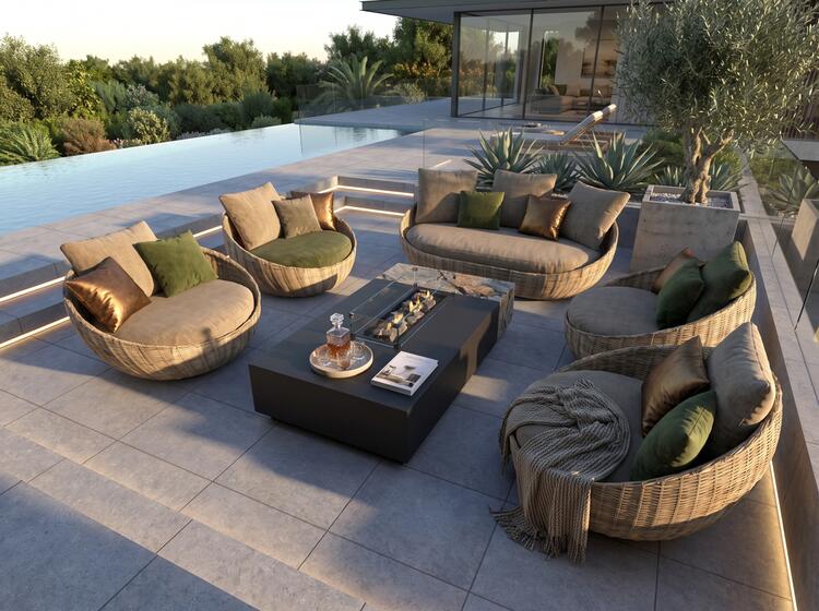 2cm dlažba na terasu imitace kamene Silver Travertine 60x60x2 cm