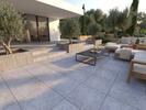 2cm dlažba na terasu imitace kamene Silver Travertine 60x60x2 cm