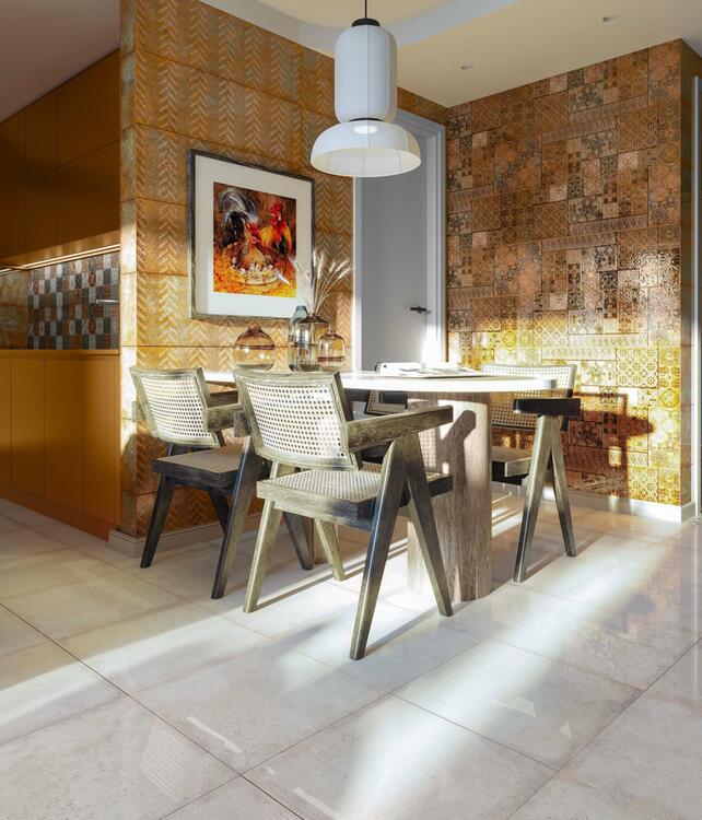 Interiérová dlažba imitace betonu Venezia White 45x45 cm lesklý povrch 1. jakost