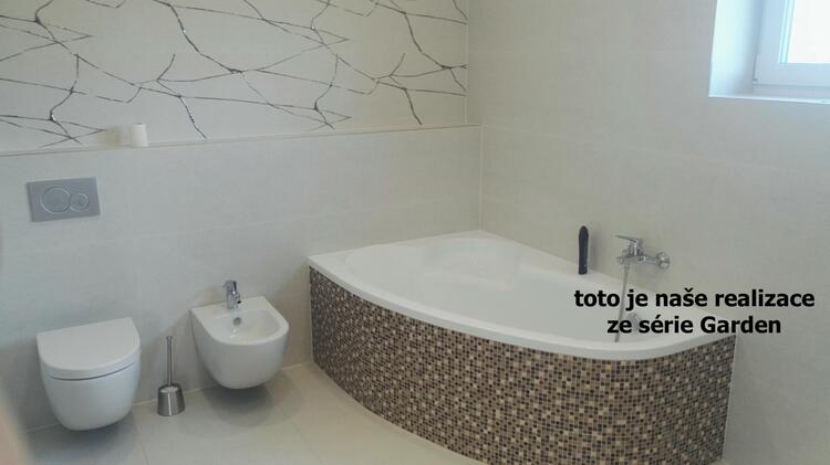 Obklad do koupelny nebo kuchyně v imitaci betonu Garden Crema Platin Decor 40x120 cm 1. jakost