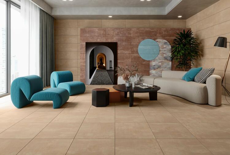 Obklad do koupelny nebo kuchyně v imitaci betonu Terra Beige 30x90 cm 1. jakost