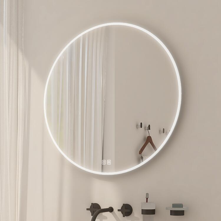 Kulaté LED zrcadlo 70 cm se dvěma dotykovými senzory – Nimco ZP 26001RVX