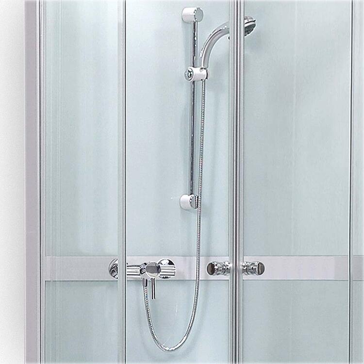 Čtvercový sprchový kout Bílý+Transparent – Roth SIMPLE SQUARE /900