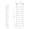 METRO LIGHT otopné těleso 400x1140 mm, chrom