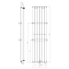 COLONNA otopné těleso 450x1800 mm, metalická stříbrná