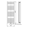 TONDI otopné těleso rovné 600x1330 mm, středové připojení, bílá