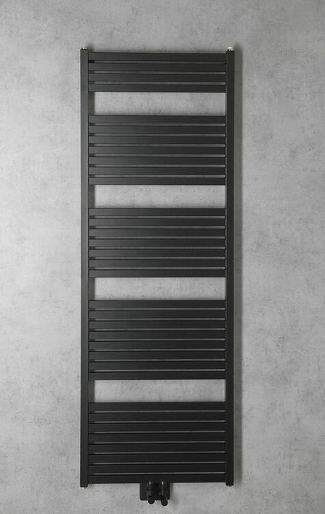 TONDI otopné těleso rovné 600x1690 mm, středové připojení, černá mat