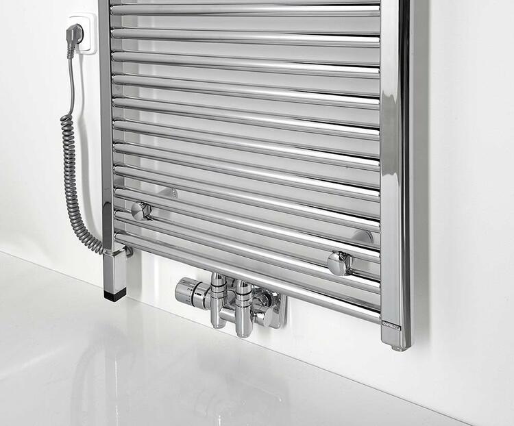ONE D topná tyč s termostatem, 200 W, levá, chrom