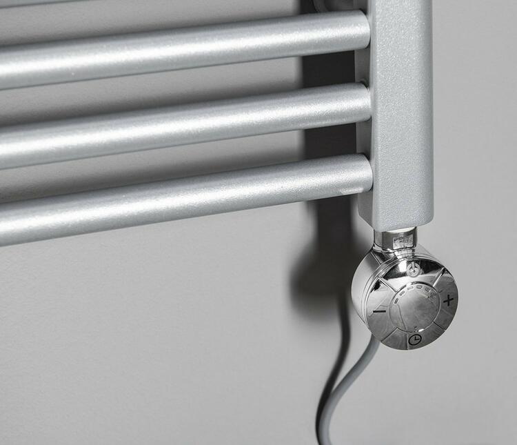 Topná tyč s termostatem, rovný kabel, 300 W, chrom