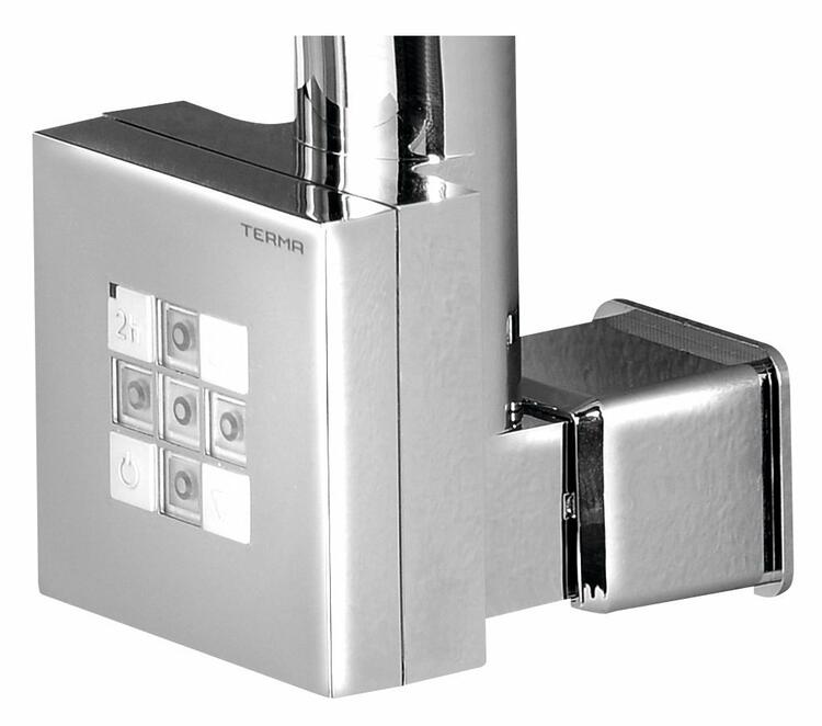 KTX topná tyč s termostatem, s krytem pro kabel, 800 W, chrom