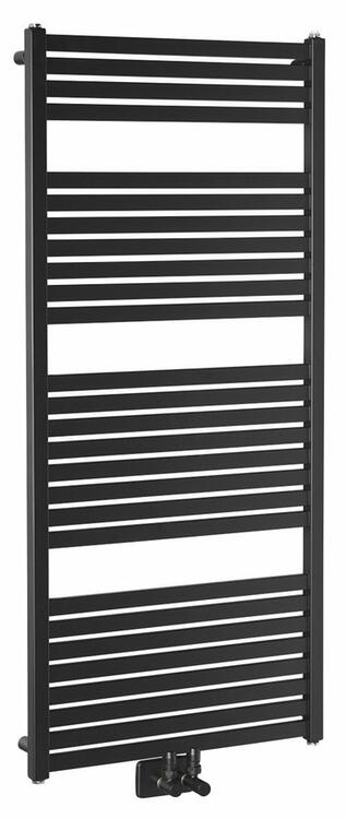 TONDI otopné těleso rovné 600x1330 mm, středové připojení, černá mat