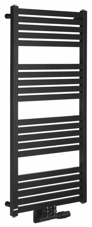 GRUNT otopné těleso rovné 500x1050mm, středové připojení, černá mat