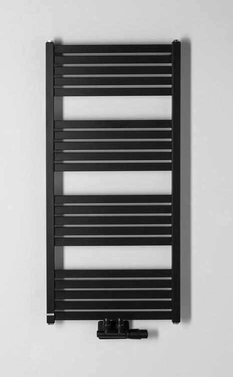 GRUNT otopné těleso rovné 500x1050mm, středové připojení, černá mat