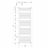 DIRECT otopné těleso s bočním připojením 600x1680 mm, bílá