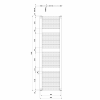 DIRECT otopné těleso s bočním připojením 600x1850 mm, bílá