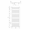 ORBIT otopné těleso s bočním připojením 750x1680 mm, bílá