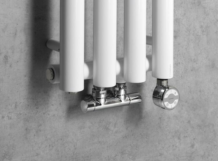 PILON otopné těleso 270x1800mm, se čtyřmi háčky pro ručník, bílá mat