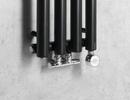 PILON otopné těleso 270x1800mm, se čtyřmi háčky pro ručník, černá mat