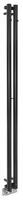 PILON otopné těleso 122x1800mm, se dvěma háčky pro ručník, černá mat | Více - 