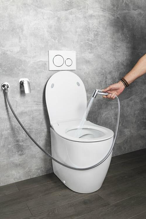 Bidetová sprška kulatá, ABS/chrom