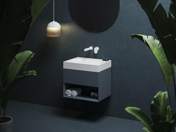 Koupelnová skříňka pod umyvadlo bílá/modrá - Ravak SD Lite 8592626090906