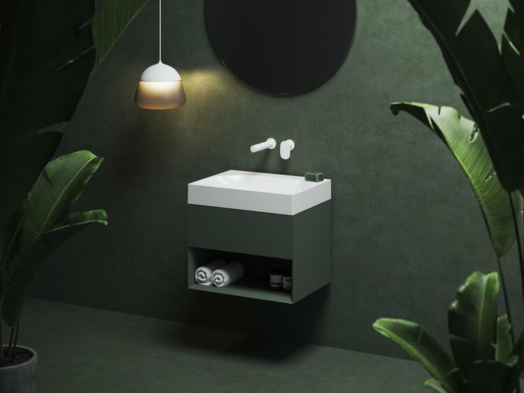 Koupelnová skříňka pod umyvadlo zelená - Ravak SD Lite 8592626090913