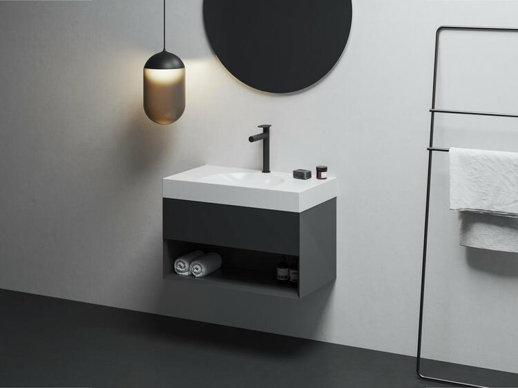 Koupelnová skříňka pod umyvadlo černá - Ravak SD Lite 8592626090951