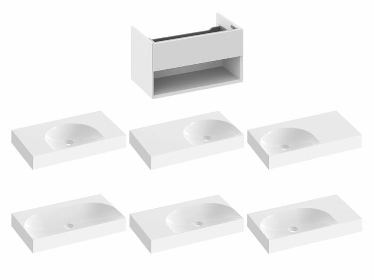 SD Lite 80 skříňka pod umyvadlo Smoke Grey