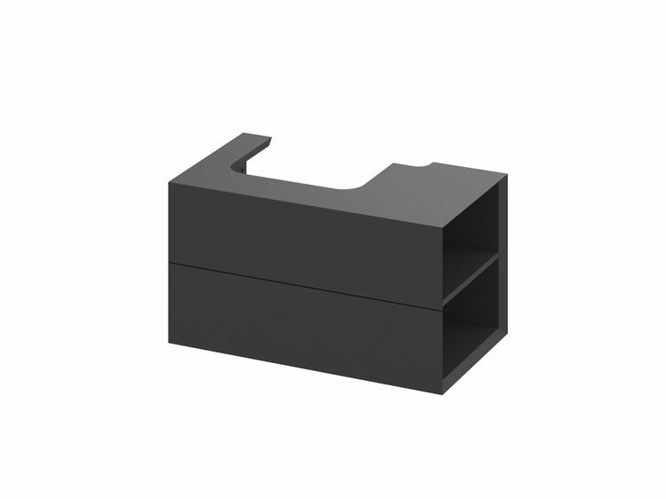 SD Lite 80 P skříňka pod umyvadlo černá matná