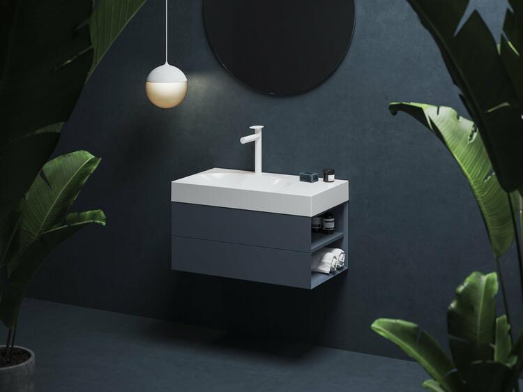 SD Lite 80 P skříňka pod umyvadlo Deepsea Blue