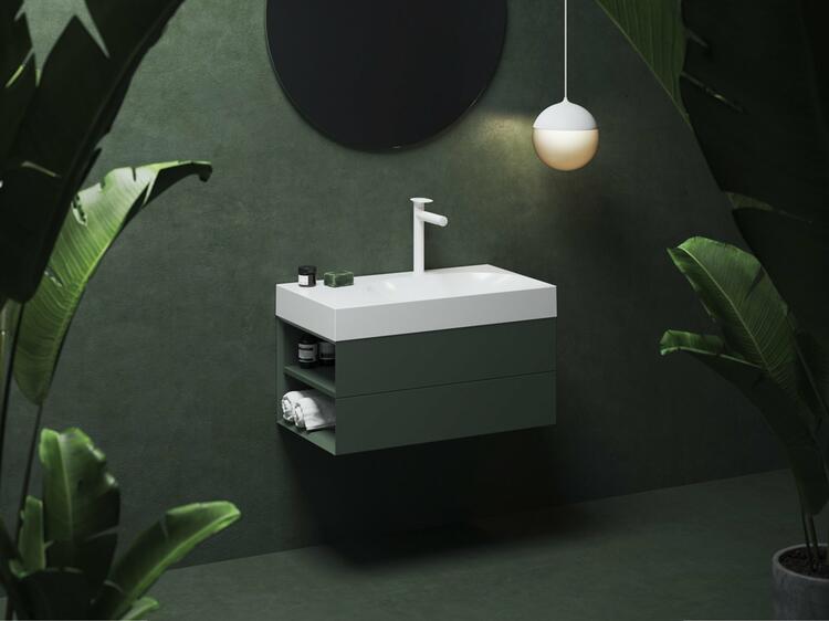 SD Lite 80 L skříňka pod umyvadlo Grey Green