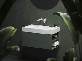 SD Lite 80 P skříňka pod umyvadlo Grey Green | Více -