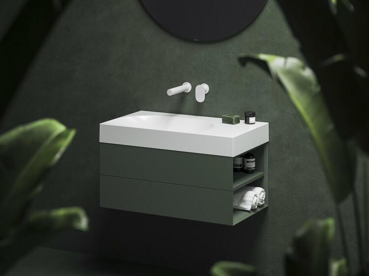 SD Lite 80 P skříňka pod umyvadlo Grey Green