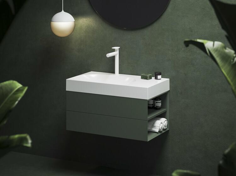 SD Lite 80 P skříňka pod umyvadlo Grey Green