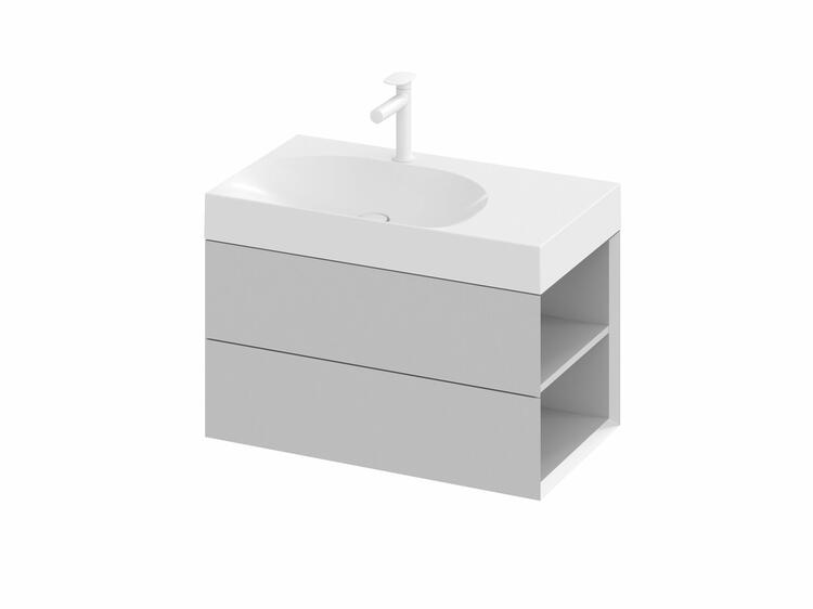SD Lite 80 P skříňka pod umyvadlo Smoke Grey