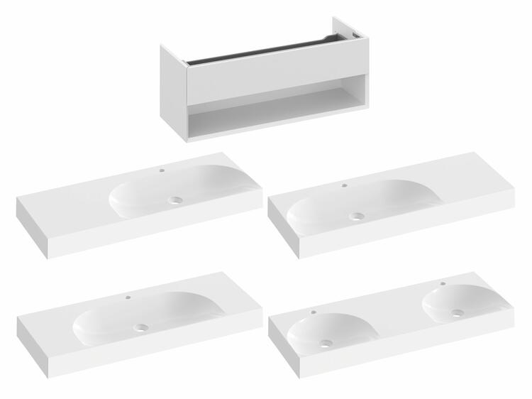 SD Lite 120 skříňka pod umyvadlo bílá