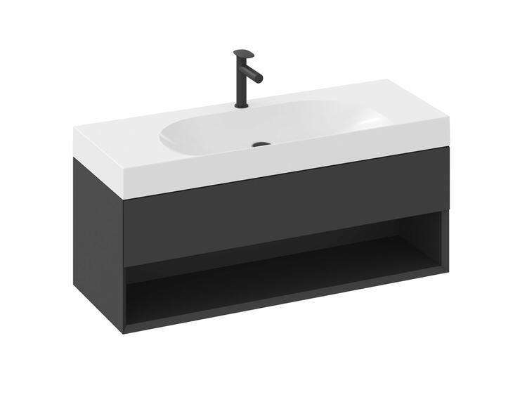 SD Lite 120 skříňka pod umyvadlo černá matná