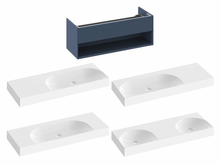 Koupelnová skříňka pod umyvadlo modrá - Ravak SD Lite 8592626091026