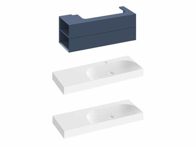 Koupelnová skříňka pod umyvadlo modrá - Ravak SD Lite 8592626091149