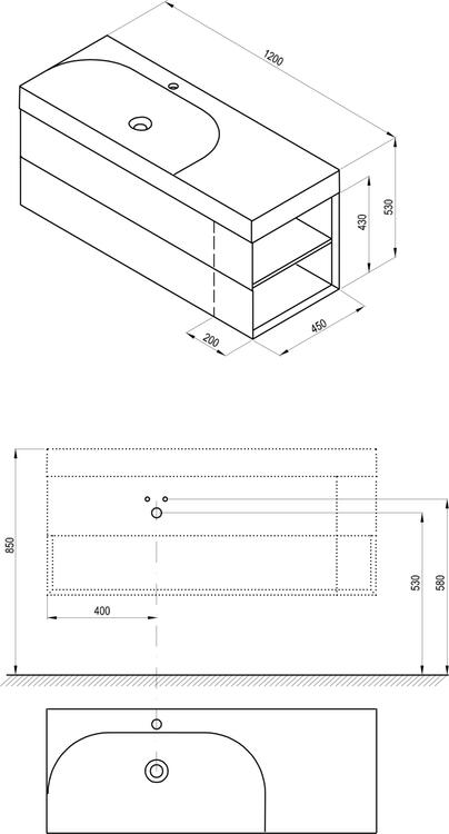Koupelnová skříňka pod umyvadlo růžová - Ravak SD Lite 8592626091293