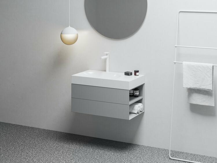 Umyvadlo Lite 80/60 P, s otvorem pro baterii, bez přepadu